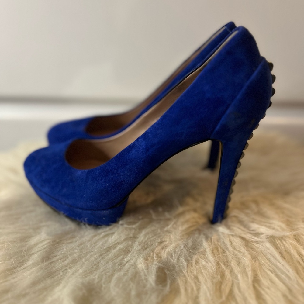 Vince Camuto Blue Suede Heels